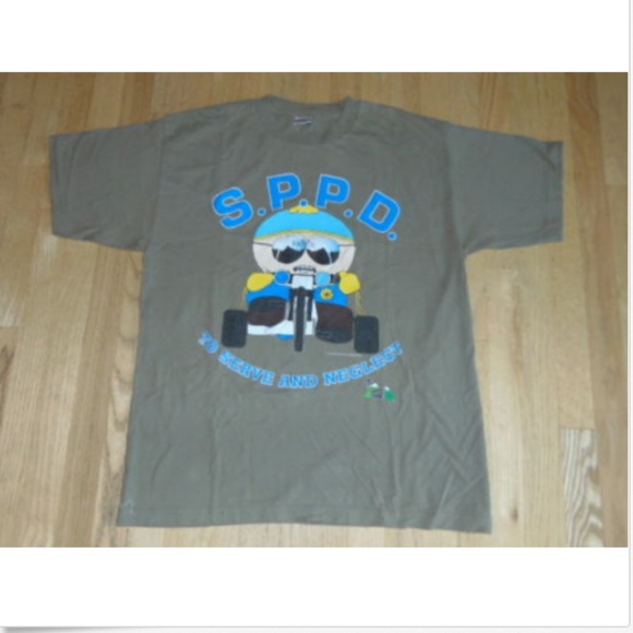 Sold South Park S.P.P.D. To Serve & Neglect Shirt - Picture 2 of 6